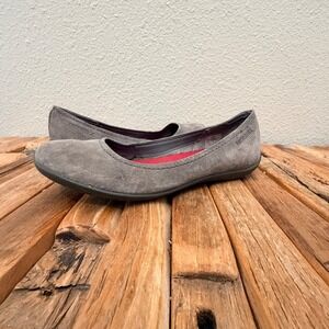 Merrell Women Gray Suede Ballet Flats Comfort Performance Casual Shoes Size 8.5